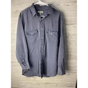 Roper Shirt Men's L Western Pearl Snap Cowboy Rancher Rodeo